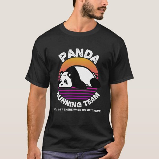 Funny Panda Running Team Shirt Kids Men Women Gift (Vorderseite)