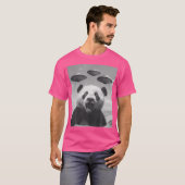 Funny Panda Selfie mit Ufos Weird Panda T-Shirt (Vorne ganz)