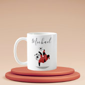 Funny Panda Soccer Trainer Personalisierte Kinder Kaffeetasse