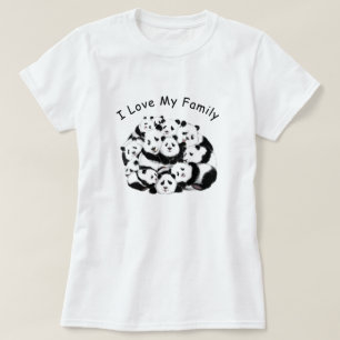 Funny Panda T - Shirt mit Text I Liebe Meine Famil