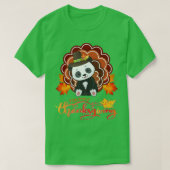 Funny Panda Turkey Happy Thanksgiving T-Shirt (Design vorne)