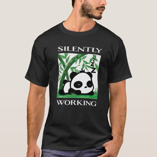 Funny Panda Work Meme T-Shirt (Vorderseite)