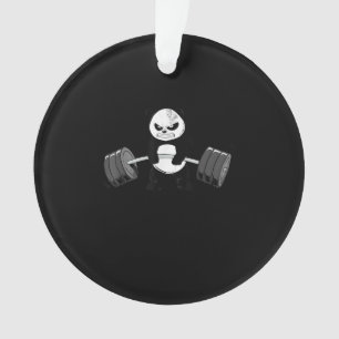 Funny Panda Workout Kitten Fitnessstudio Power Ornament