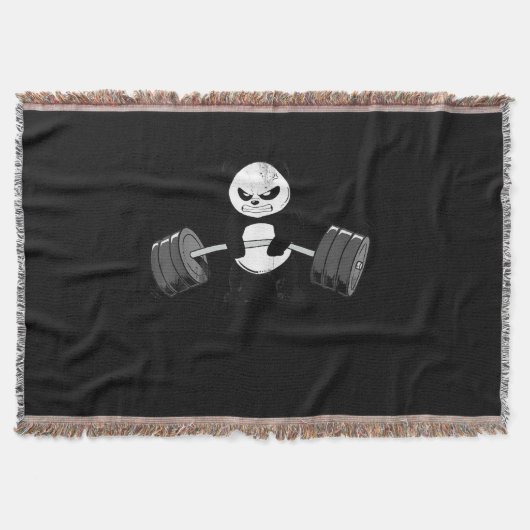 Funny Panda Workout Kitten Gym Deadlift Power Decke (Vorderseite)