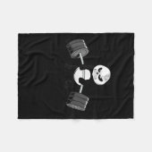 Funny Panda Workout Kitten Gym Deadlift Power Fleecedecke (Vorderseite (Horizontal))