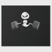 Funny Panda Workout Kitten Gym Deadlift Power Geschenkpapier (Flach)