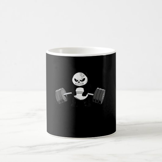 Funny Panda Workout Kitten Gym Deadlift Power Kaffeetasse (Mittel)