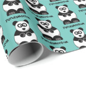 Funny Pandamonium Panda Cartoon, Niedlich Stress P Geschenkpapier (Rolleneckpunkt)