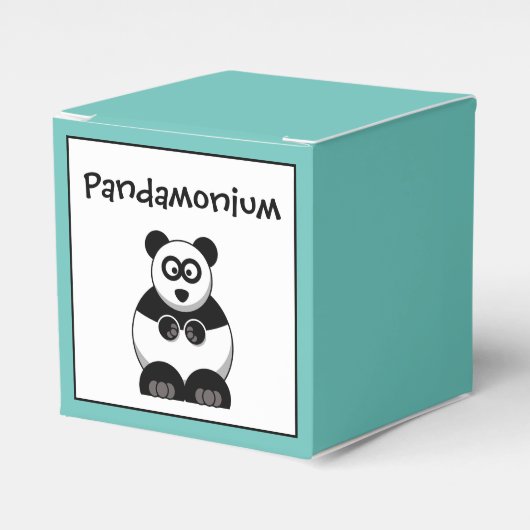 Funny Pandamonium Panda Cartoon, Niedlich Stress P Geschenkschachtel (Vorderseite)