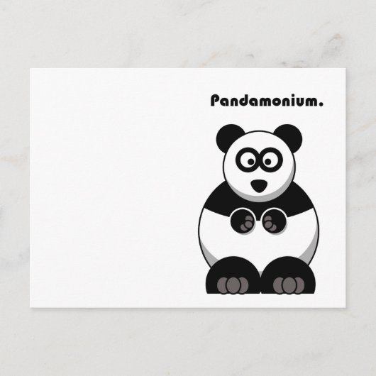 Funny Pandamonium Panda Cartoon, Niedlich Stress P Postkarte (Vorderseite)