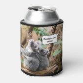 Funny Pandas oder Koalas - Was sind niedlicher? Dosenkühler (Kanne Vorderseite)