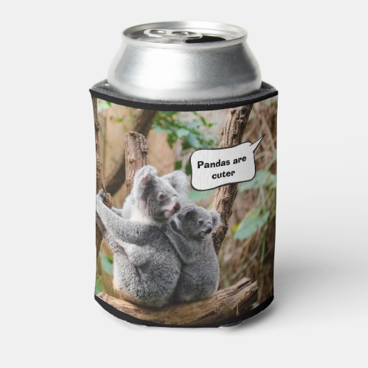 Funny Pandas oder Koalas - Was sind niedlicher? Dosenkühler (Kanne Rückseite)