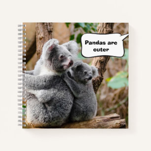 Funny Pandas oder Koalas - Was sind niedlicher? Notizblock