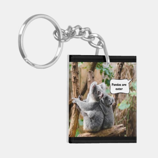 Funny Pandas oder Koalas - Was sind niedlicher? Schlüsselanhänger (Vorderseite links)