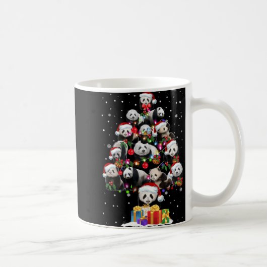 Funny Pandas Santa Hat Christmas Tree Ornament T S Kaffeetasse (Rechts)