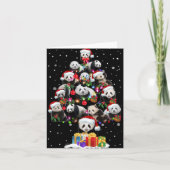 Funny Pandas Santa Hat Christmas Tree Ornament T S Karte (Vorderseite)