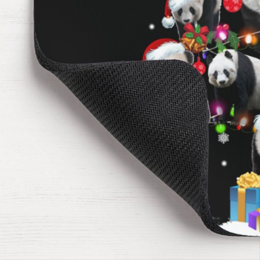 Funny Pandas Santa Hat Christmas Tree Ornament T S Mousepad (Ecke)