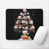 Funny Pandas Santa Hat Christmas Tree Ornament T S Mousepad (Mit Mouse)