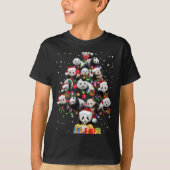 Funny Pandas Santa Hat Christmas Tree Ornament T S T-Shirt (Vorderseite)