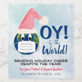 Funny Pandemic OY für den Welturlaub Weinetikett (Einzelnes Label)