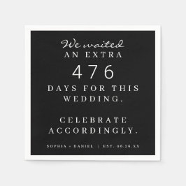 Funny Pandemic Wedding Party Dementsprechend warte Serviette