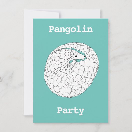 Funny Pangolin Absperrung frei Covid19 Spaß Party (Rückseite)