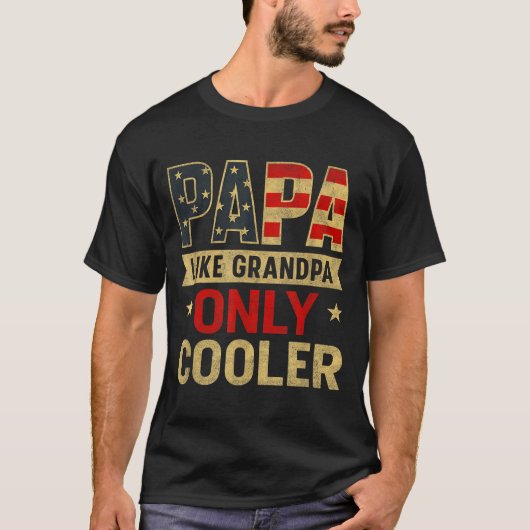 Funny Papa Art For Grandpa From Grandkids Father's T-Shirt (Vorderseite)