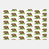 Funny Papa Bärenverpackungspapier Geschenkpapier Set (Vorderseite)