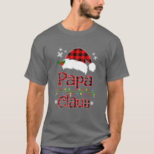 Funny Papa Claus Christmas Red Kariert Pajamas San T-Shirt