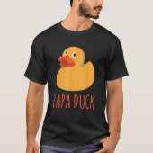 Funny Papa Duck Rubber Ducky Familie Matching Fath T-Shirt (Vorderseite)