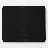 Funny Papa Est.2026 Expecting Dad Announcement Fat Mousepad (Vorne)