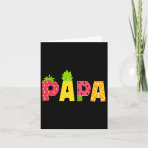 Funny Papa Fruitarian Lover Summer Men Frucht Slic Karte