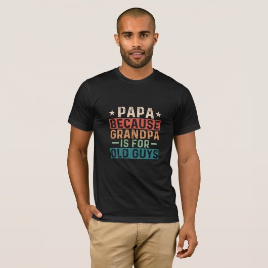 Funny Papa Grandpa Retro Neues Großvater Geschenk T-Shirt (Vorne ganz)
