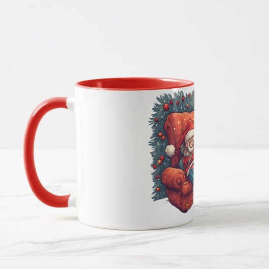 funny papa noel christmas, Holiday Drinking Tasse (Links)