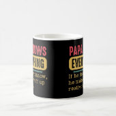 Funny Papa weiß alles Kaffeetasse (Mittel)