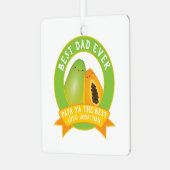 Funny Papa Ya Das Niedlichste Foto für Vater und S Ornament Aus Metall (Vorderseite links)