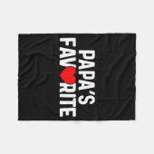 Funny Papas Favorite Son Daughter I'm Papa's Favor Fleecedecke (Vorderseite (Horizontal))