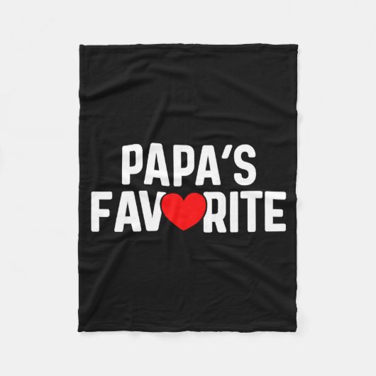 Funny Papas Favorite Son Daughter I'm Papa's Favor Fleecedecke (Vorderseite)