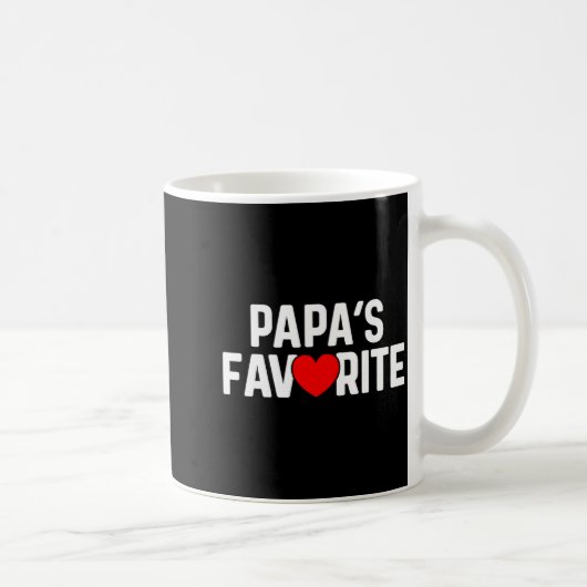 Funny Papas Favorite Son Daughter I'm Papa's Favor Kaffeetasse (Rechts)
