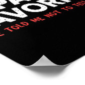 Funny Papaw's Favorite Granhild I'm Papaw's Favori Poster (Ecke)