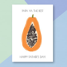 Funny Papaya Vatertag Card