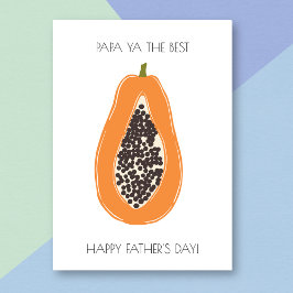 Funny Papaya Vatertag Card Karte