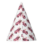 Funny Paper Party Hat mit Playful Sloth - Lächeln Partyhütchen (Rückseite)
