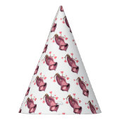 Funny Paper Party Hat mit Playful Sloth - Lächeln Partyhütchen (Links)