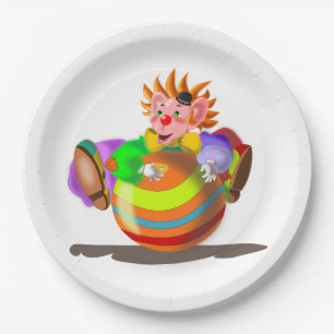 Funny Paper Teller mit Happy Clown Circus