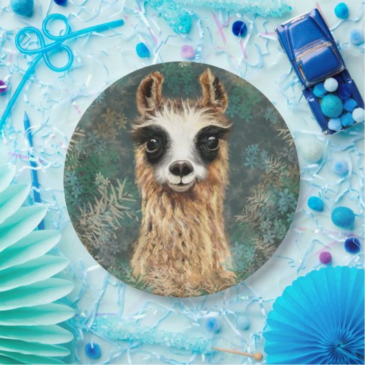 Funny Paper Teller mit Neugierigen Baby Llama (Party)