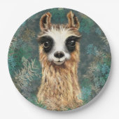 Funny Paper Teller mit Neugierigen Baby Llama (Vorderseite)