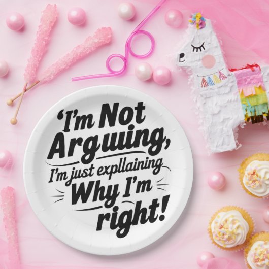 Funny Paper Tellers - "Ich streite nicht, ich bin Pappteller (Party)