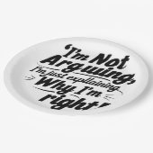 Funny Paper Tellers - "Ich streite nicht, ich bin Pappteller (Schrägansicht)