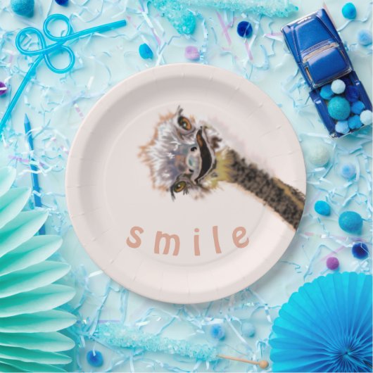 Funny Paper Tellers mit spielerischem Strauß - Läc Pappteller (Party)